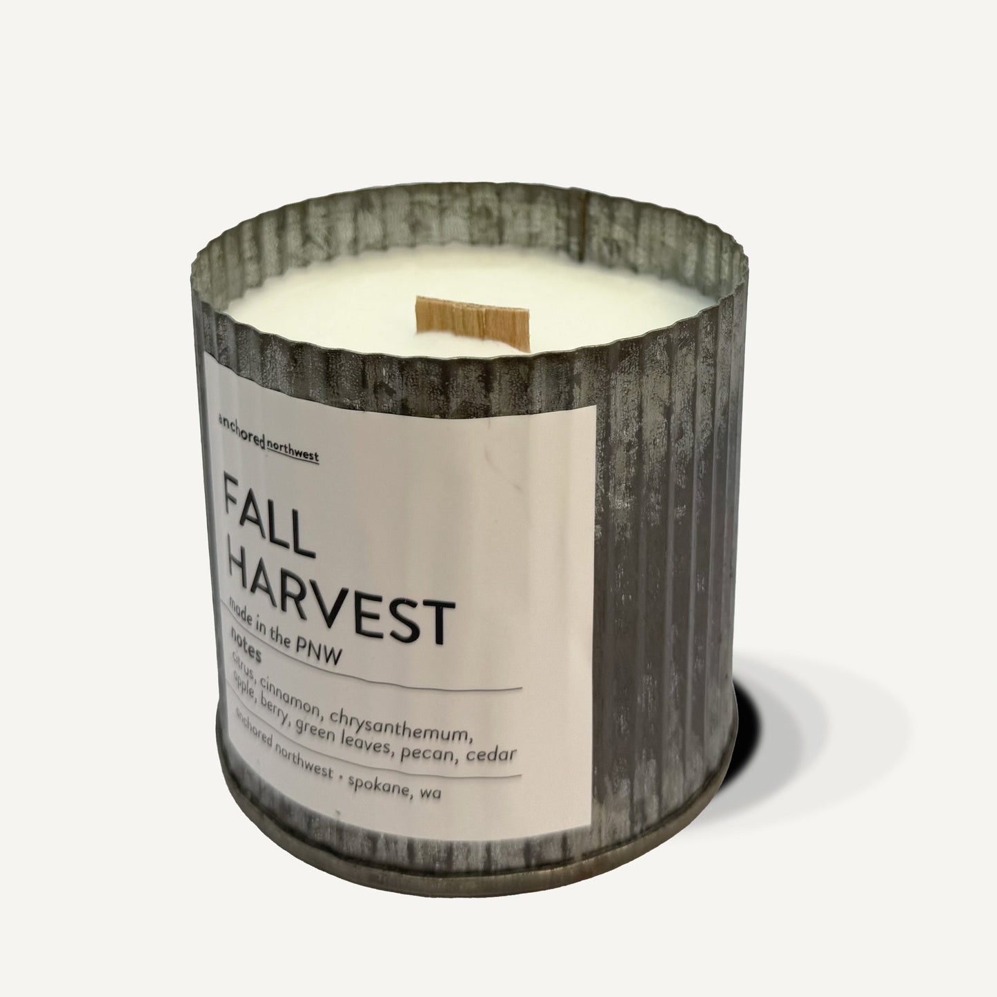 Fall Harvest Farmhouse Wood Wick Candle