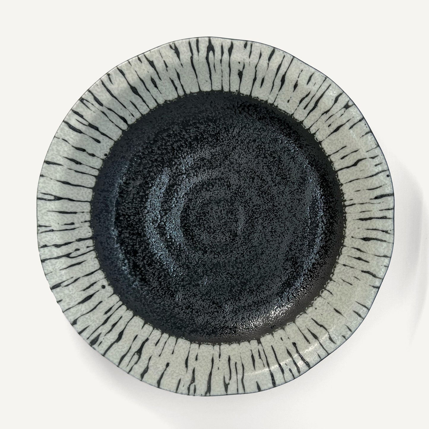 Monochrome Zebra Pattern Shallow Bowl