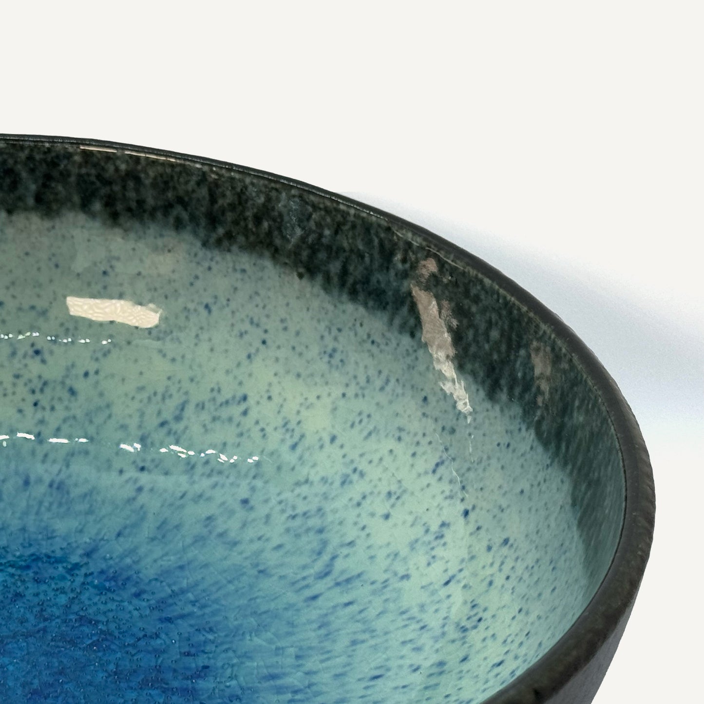 Ceramic Shino Drip Glaze Bowl