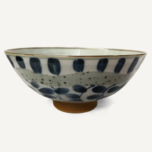 Indigo Raindrop Serving Bowl